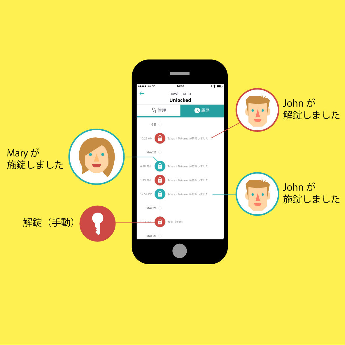 履歴を確認する